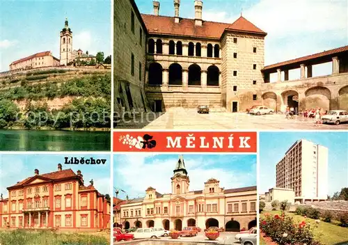 AK / Ansichtskarte Melnik_Tschechien Statni zamek Radnice a Nova vystavba Libechov  Melnik Tschechien