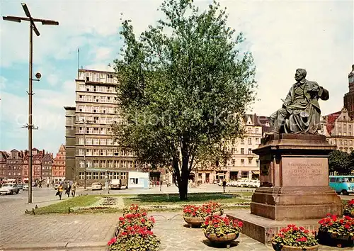 AK / Ansichtskarte Wroclaw Pomnik Aleksandra Fredry w Rynku Wroclaw