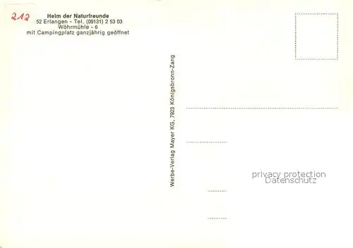 AK / Ansichtskarte Erlangen Heim der Naturfreunde mit Campingplatz Restaurant Gaststube Zimmer Erlangen