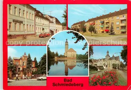 AK / Ansichtskarte Bad_Schmiedeberg Markt Rehhahnweg Heidesanatorium Genesungsheim Freundschaft Reinharz Kurhaus Bad_Schmiedeberg