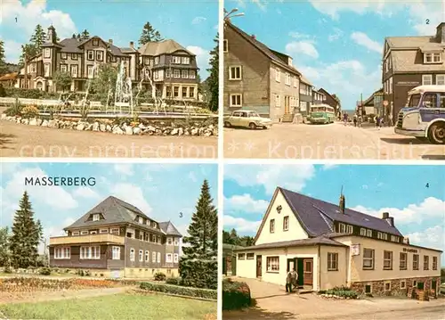 AK / Ansichtskarte Masserberg Kurhaus Ernst Thaelmann Strasse Augenklinik HOG Berghof Gaststaette Masserberg