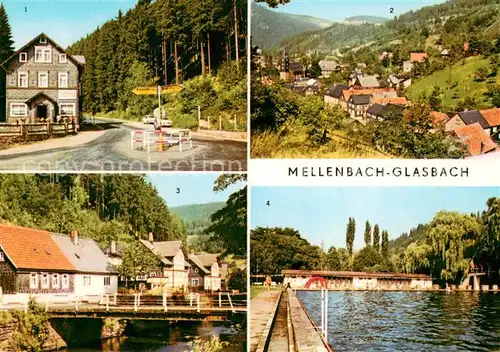 AK / Ansichtskarte Glasbach_Mellenbach OT Zirkel uebersicht Ernst Thaelmann Strasse Freibad Glasbach_Mellenbach