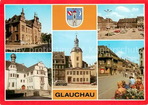 AK / Ansichtskarte Glauchau Post Schloss Forderglauchau Rathaus Markt Dr Friedrichs Strasse Glauchau