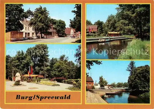 AK / Ansichtskarte Burg_Spreewald Teilansichten Wasserstrassen Burg Spreewald