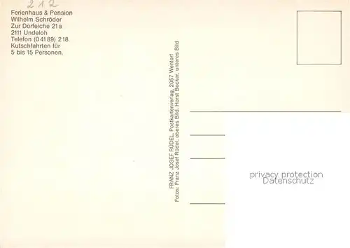AK / Ansichtskarte Undeloh Ferienhaus Pension Schroeder Kutschfahrten Undeloh