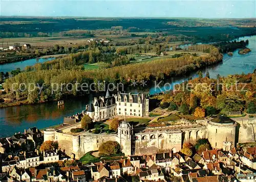 AK / Ansichtskarte Amboise Chateau de la Loire vue aerienne Collection Couleurs et Lumiere de France Amboise