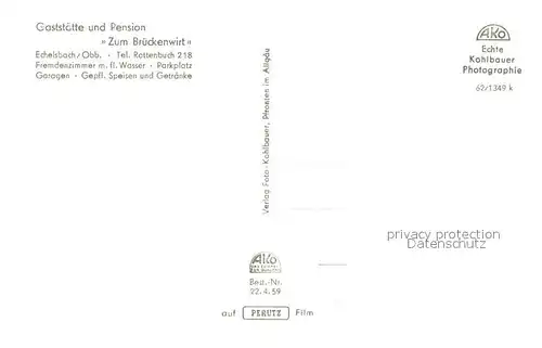 AK / Ansichtskarte Echelsbacher_Bruecke Gasthof zum Brueckenwirt 