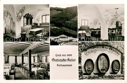 AK / Ansichtskarte Grafschaft_Schmallenberg Grafschafter Keller Mergelsberg und Manns Gastraeume 