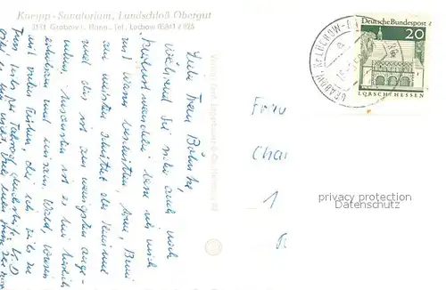 AK / Ansichtskarte Grabow_Luechow Dannenberg Kneipp Sanatorium Landschloss Grabow Grabow Luechow Dannenberg