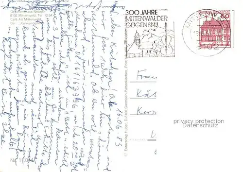 AK / Ansichtskarte Mittenwald_Bayern Geschenkhaus Neuner Cafe Alt Mittenwald Bar Mittenwald Bayern