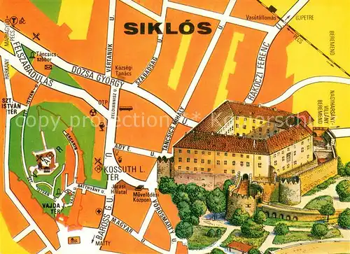 AK / Ansichtskarte Siklos Burg Baudenkmal 13. Jhdt. heute Hotel Restaurant Museum Siklos