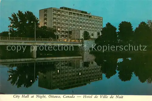 AK / Ansichtskarte Ottawa_Canada City Hall at night Ottawa Canada