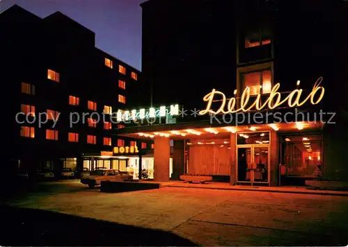 AK / Ansichtskarte Hajduszoboszlo  Hotel Delibab Nachtaufnahme Hajduszoboszlo 