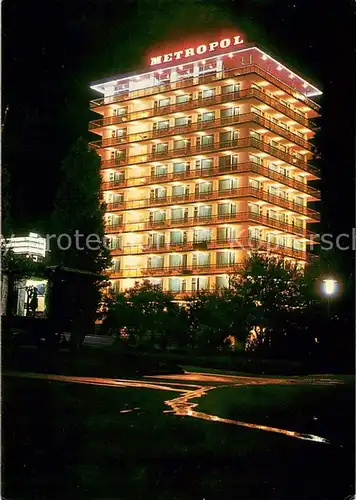 AK / Ansichtskarte Slatni_Pjasazi Hotel Metropol Nachtaufnahme Slatni_Pjasazi