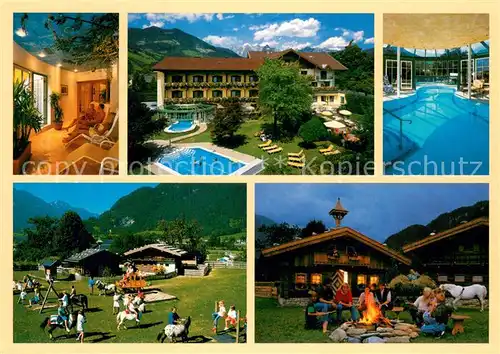 AK / Ansichtskarte St_Johann_Pongau Hotel Lerch Swimming Pool Kinderspielplatz Lagerfeuer St_Johann_Pongau