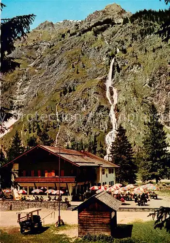AK / Ansichtskarte Oberstdorf Berggasthof Oytalhaus Wasserfall Allgaeuer Alpen Oberstdorf