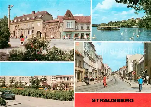 AK / Ansichtskarte Strausberg_Brandenburg Grosse Strasse Straussee Kinderkrippe Erich Weinert Strausberg Brandenburg