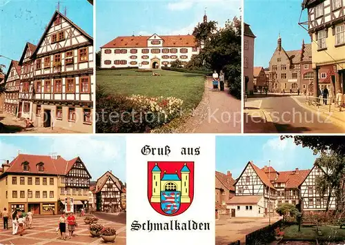 AK / Ansichtskarte Schmalkalden Kirchhof Schloss Wilhelmsburg Mohrengasse Altmarkt Hessenhof Schmalkalden