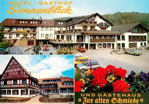 AK / Ansichtskarte Staffelstein Hotel Sonnenblick und Gaestehaus Zur alten Schmiede Staffelstein