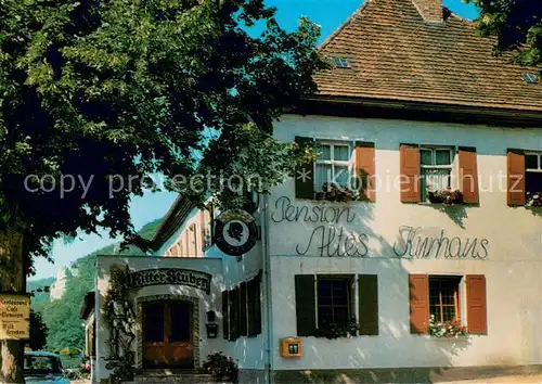 AK / Ansichtskarte Streitberg_Oberfranken Pension Altes Kurhaus Ritter Stuben Streitberg Oberfranken