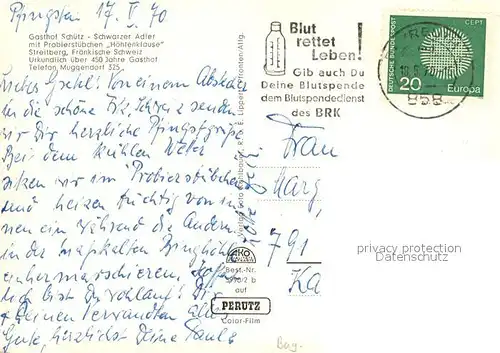 AK / Ansichtskarte Streitberg_Oberfranken Hotel Schuetz Schwarzer Adler Gastraeume Streitberg Oberfranken