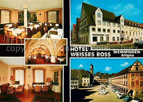 AK / Ansichtskarte Memmingen Hotel Weisses Ross Gastraeume Stadtplatz Memmingen