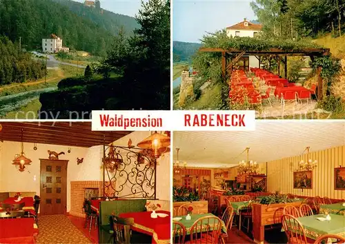 AK / Ansichtskarte Waischenfeld Waldpension Rabeneck Terrasse Gastraeume Waischenfeld