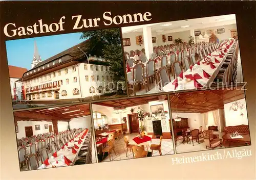 AK / Ansichtskarte Heimenkirch Gasthof Zur Sonne Gastraeume Festsaal Heimenkirch