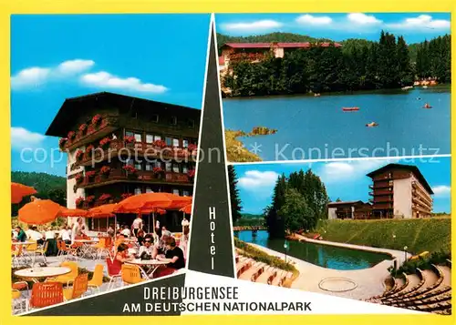 AK / Ansichtskarte Tittling Ferienhotel Dreiburgensee Terrasse Seepartie Tittling