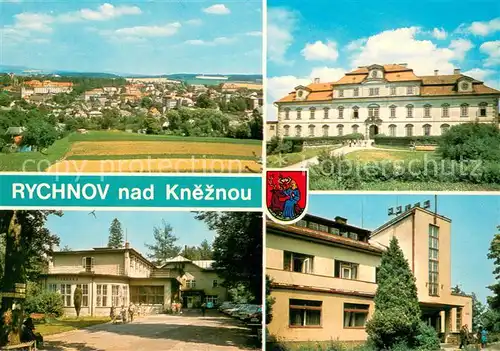 AK / Ansichtskarte Rychnov_nad_Kneznou Panorama Rane barokni zamek z let Letovisko Studanka Hotel Panorama Rychnov_nad_Kneznou