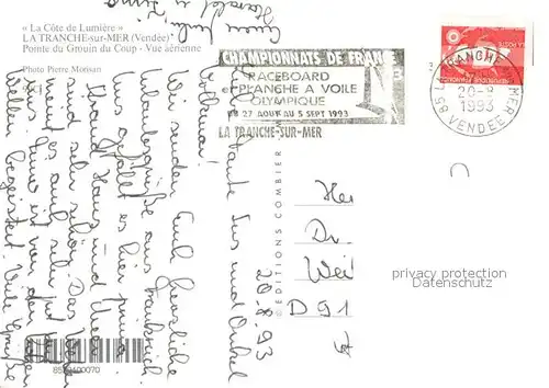 AK / Ansichtskarte La_Tranche sur Mer Pointe du Grouin du Coup Vue aerienne La_Tranche sur Mer