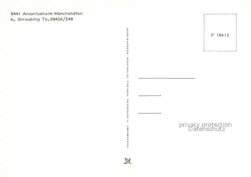 AK / Ansichtskarte Muenchshoefen_Oberschneiding Antoniusheim Muenchshofen Fliegeraufnahme 