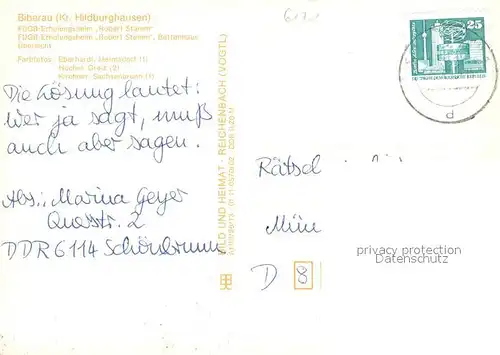 AK / Ansichtskarte Biberau FDGB Erholungsheim Robert Stamm Bettenhaus Panorama Biberau