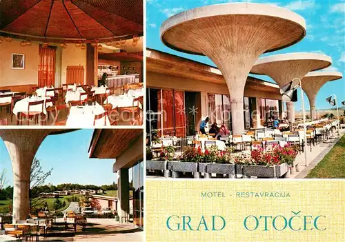 AK / Ansichtskarte Otocec Motel Restavrcija Gastraum Terrasse Otocec