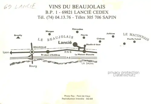 AK / Ansichtskarte Lancie Vins du Beaujolais Vue partielle Lancie