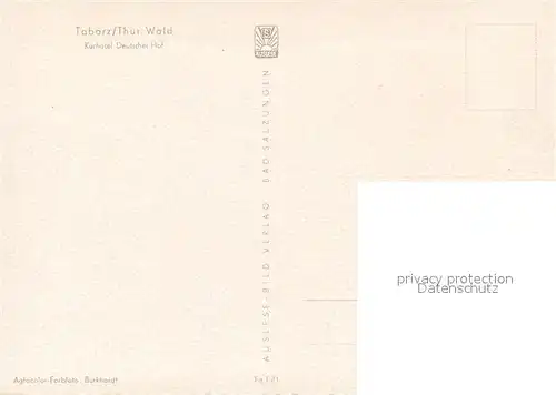 AK / Ansichtskarte Tabarz Kurhotel Deutscher Hof Tabarz