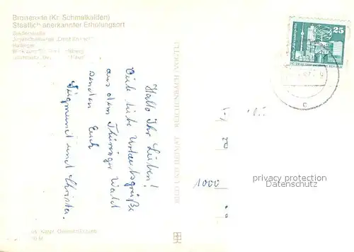 AK / Ansichtskarte Brotterode Siedlerstrasse Jugendherberge Ernst Knaack Haflinger Pferde Grosser Inselsberg Gaststaette Brotterode