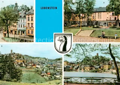 AK / Ansichtskarte Lobenstein_Bad Markt Kulturhaus Burg Wappen Lobenstein_Bad