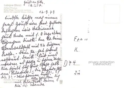 AK / Ansichtskarte Luebbenau_Spreewald Hafen Roter Platz Strasse der Jugend Luebbenau Spreewald