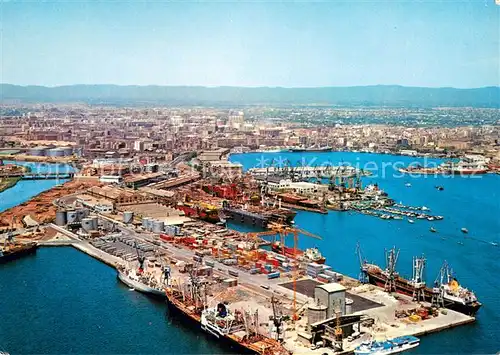 AK / Ansichtskarte Valencia_Valenciana Vista aerea del puerto Valencia_Valenciana