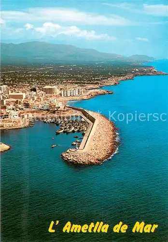 AK / Ansichtskarte L_Ametlla_de_Mar Vista aerea del puerto L_Ametlla_de_Mar