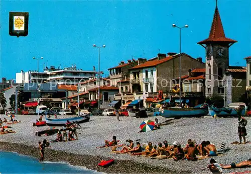 AK / Ansichtskarte Cagnes sur Mer Le Cros de Cagnes Plage Eglise Cagnes sur Mer