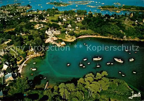 AK / Ansichtskarte Ile de Brehat Ile des fleurs et des rochers roses Port clos Debarcadere des vedettes vue aerienne Ile de Brehat