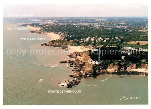 AK / Ansichtskarte Sainte Marguerite de Pornichet Vue aerienne des plages Bonne Source Pointe de Chemoulin Sainte Marguerite de Pornichet