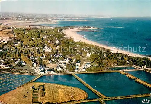 AK / Ansichtskarte Carnac_Morbihan Vue aerienne de la cote et la plage Carnac Morbihan