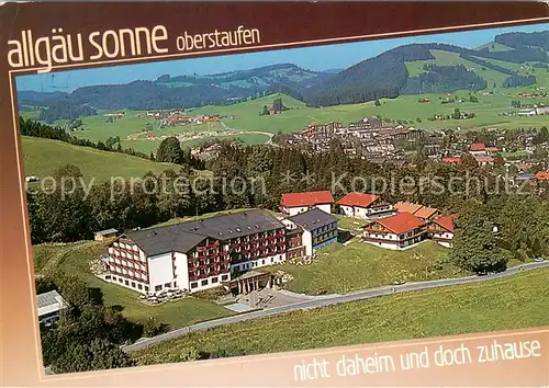 AK / Ansichtskarte Oberstaufen Hotel und Ferienappartements Fliegeraufnahme Oberstaufen