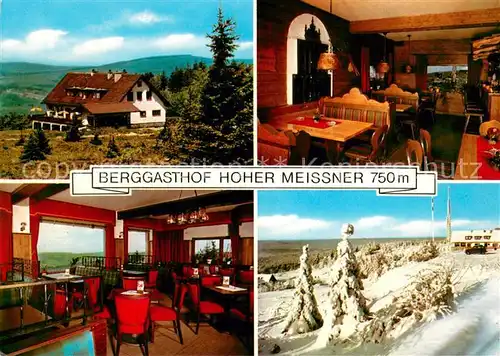 AK / Ansichtskarte Hessisch_Lichtenau Berggasthof Hoher Meissner Restaurant Winterlandschaft Hessisch Lichtenau