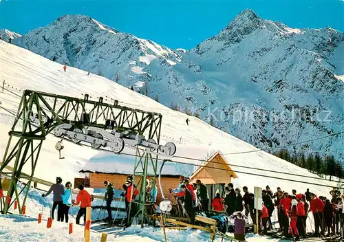 AK / Ansichtskarte St_Jakob_Defereggen Schiparadies Brunnalm Moserberglift mit Rot und Weissspitze St_Jakob_Defereggen