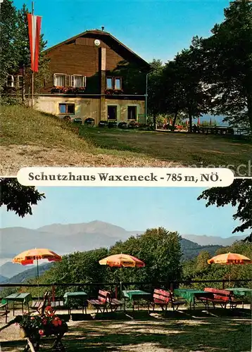 AK / Ansichtskarte Pernitz_Niederoesterreich Schutzhaus Waxeneck Terrasse Pernitz_Niederoesterreich
