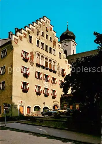 AK / Ansichtskarte Kufstein_Tirol Mittelalterliches Rathaus Unterer Stadtplatz Kufstein_Tirol